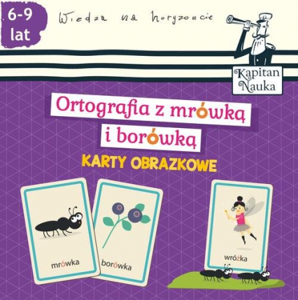 Karty obrazkowe Ortografia z mrówką i borówką 6-9 lat