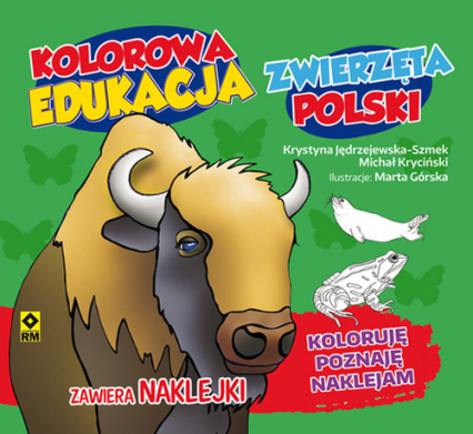Kolorowa edukacja Zwierzęta Polski - naklejka