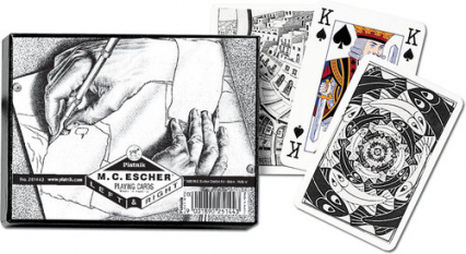 Karty do gry Piatnik 2 talie Escher Lewo i Prawo