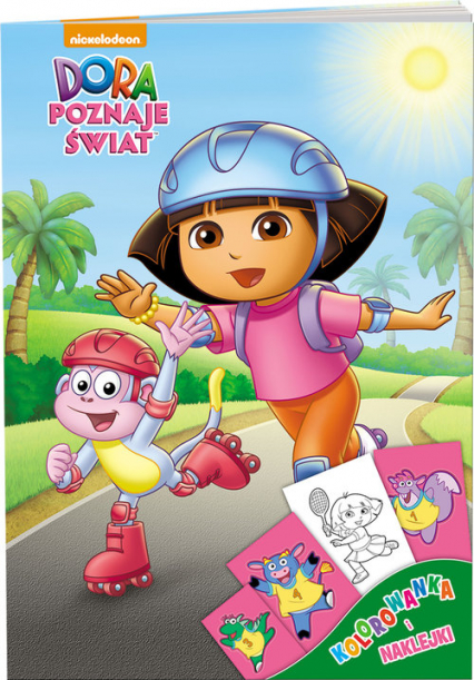 Dora poznaje świat. Kolorowanka i naklejki
