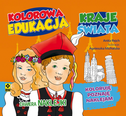 Kolorowa edukacja Kraje świata Naklejka