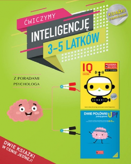 IQ Inteligencja logiczna i rozwój mózgu dla 3-5 latków z poradami psychologa. Książki z naklejkami.
