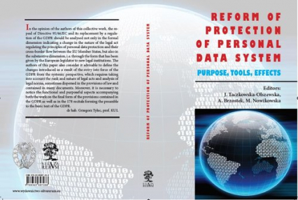 Reform of Protection of Personal Data System Purpose, Tools, Efffects