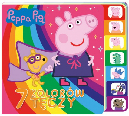 Peppa Pig Książka z registrami 7 kolorów tęczy