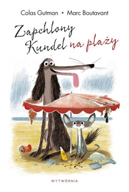 Zapchlony kundel na plaży