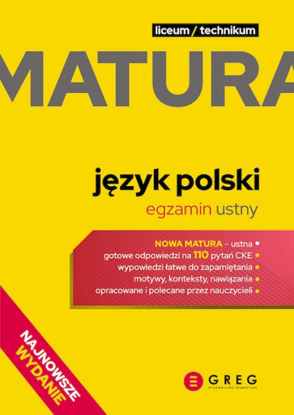 Język polski. Egzamin ustny. Matura 2024