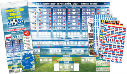 Terminarz meczów z naklejkami. Mistrzostwa Europy w Piłce Nożnej 2024