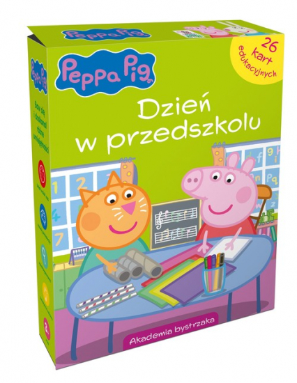 Świnka Peppa Dzień w przedszkolu Karty edukacyjne w pudełku