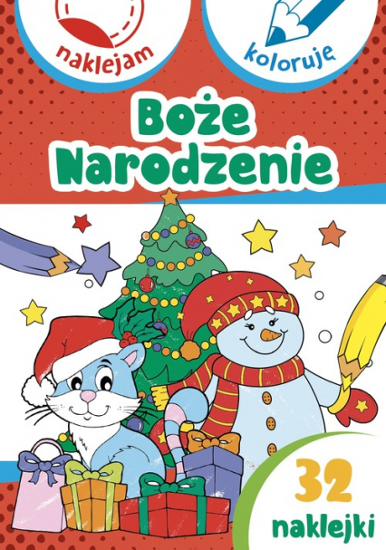 Boże Narodzenie. Naklejam i koloruję